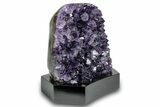 Grape Jelly Amethyst Geode With Wood Base - Uruguay #275667-2